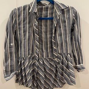 Peplum button down blouse